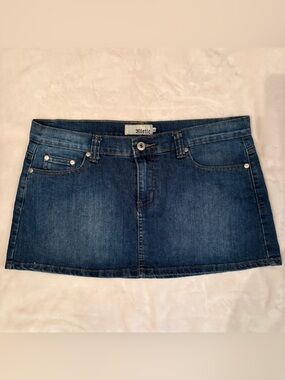 Vintage Mistic Dark Blue Denim Mini Skirt